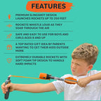 Toy Rocket Launcher for Kids: Outdoor Toys Slingshot Rocket Launchers - Best Gifts for Boys & Girls All Ages - Fun Stocking Stuffers for Kids & Teen Boy Gifts for 8 9 10 11 12 Year Old Boys Gift Idea