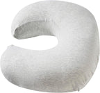 Nursing Pillow, Plus Size Breastfeeding Pillow Original Support for Baby Boys Girls Breastfeeding Essentials, with Removable Soft Cotton Cover (Light Grey, Large (25.59*20.08*6.30 Inches))