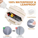 PIIOSER Insulated Baby Bottle Bag with Ice Pack, Breastmilk Cooler Compatible with Wearable Breast Pumps & Accessories - Breastfeeding On The Go for Nursing & Working Moms, Cream