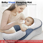 Baby Wedge Pillow for Newborn, Baby Lounger Pillow, Acid Reflux Breastfeeding Pillow for Reducing Spit-Up, with Safety Strap