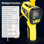 Infrared Thermometer Temperature Gun,-40°F to 1472°F, Non-Contact Digital IR Thermometer Temp Gun with Thermocouple Probe for Cooking, Pizza Oven, HVAC, Engine, Griddle, Adjustable Emissivity