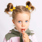 40pcs baby hair ties with Bows Elastic Ponytail Holders Small Hair Accessories for Kids Toddlers Infants. (Mixed color 1)