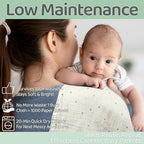 MUKIN Baby Muslin Washcloths and Burp Cloths, Floral Pattern Cotton Face Towels, Burping Cloths for Newborn,6-Pack,10x20 inches