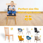 Toddler Booster Seat for Dining Table, Booster Seat for Table, 12.6x3.34 Inch Portable High Chair for Travel, HOSEASCA Compact Lightweight Travel Booster Seat with Adjustable Straps for Baby(Black)