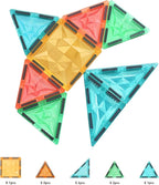 Magnetic Tiles,Magnet Building Blocks Construction Stacking Educational Toy Creative Playboard for Kids Ages 3+ (032 Pieces)