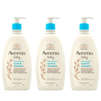 Aveeno Baby Gentle Body Wash & Shampoo with Natural Oat Extract, Tear-Free, Paraben-Free & Phthalate-Free Formula for Baby’s Sensitive Hair & Body, Lightly Scented, 18 fl. oz, 3 Pack