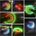 FIGROL 2 Pack Fidget Spinners｜LED Light Up Crystal Fidget Spinners for Children｜Glow in The dark Goodie Bag Stuffers Classroom Prizes Return Gifts