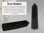 Amazing Gemstone Black Obsidian Crystal Towers ~ Natural Healing Crystal Point Obelisk for Reiki Healing and Crystal Grid (2" to 3" Inch)