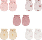 5 Pairs Baby Not Scratch Mittens 0-6 Months New Born Boy Girl Gloves Cute Infant Accessories