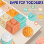 Montessori Baby Toys for 1 Year Old, Wooden Musical Instruments for Toddlers 1-3, Infant Sensory Teether, Stacking Toy Shape Sorter, Neutral Color Educational Birthday Gift for Kids 3+ (8 IN 1)