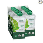 Kekoa Foods Peas & Mint Baby Food Purée | 100% USDA Certified-Organic Vegetarian Squeeze Pouch | Organic, Non-GMO, Gluten-Free, Vegan | Fiber & Protein Boosting First Food for Babies | 3.5 oz