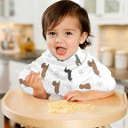 1 Pack Muslin Burp Cloths Dachshund Dogs Paw White Cotton Baby Burp Cloths Ultra Absorbent and Soft Thick Burping Cloth for Newborn Boys Girls 22x11 Inch