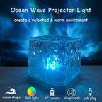Ocean Lamp, 16 Colors Adjustable Northern Lights Projector, Mute Northern Lights Lamp, Aurora Light Projector with Remote for Bedroom Living Bath Bar