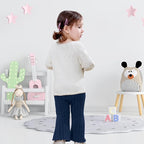 Neutocd Baby Girl Flare Pants Toddler Bell Bottoms Leggings Infant Stretchy Soft Trousers Solid Elastic Waist Pants