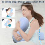 Body Pillows for Adults, Cooling Pregnancy Pillows, Memory Foam Full Body Support Pillows for Support for Belly, HIPS, Legs, Buttery Soft, Super Breathable for Hot Sleeper
