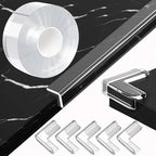 1.18 in x 16.4 FT,Clear Edge Corner Protector Baby Proofing with 6 Corners,Self Adhesive Protective Bumper Guards for Cabinet Door Desk Glass Table Bed Furniture,Kitchen Countertop