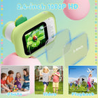 2 in 1 Microscope for Kids & Video Camera, 1000X Digital Microscope with 2.4" Screen, 1080P Portable Handheld Kids Camera Toys, STEM Educational Science Kit Toys for 3-12 Age Years Old Boys Girls