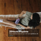 DOSS SoundBox Pro Bluetooth Speaker with 20W Stereo Sound, Active Extra Bass, IPX6 Waterproof, TWS Pairing, Multi-Colors Lights, 20H Playtime, Portable for Beach, Outdoor-Purple