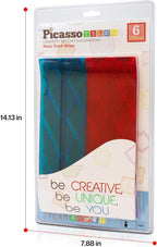 PicassoTiles 6 Piece Magnetic Tiles Race Track Ramp Accessories STEM Building Blocks Toys Magnet Tile Educational Construction Playset Boys Girls Brain Development and Creative Pretend Play Toy PTR06