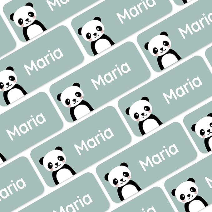 Personalized Name Labels for Kids (120) – Custom Waterproof & Durable Stickers for Clothing, Daycare, Office & School Supplies - Exotic Animals