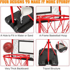 Meland Kids Basketball Hoop - Adjustable Height 2.9ft-6.2ft Toddler for Kids, Goal Indoor & Outdoor Toys Backyard Outside Boys Age 3 4 5 6 7 8 Years Gift