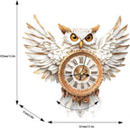 3D Puzzles for Adults Clock-Snowy Owl Design Model Kit-Mechanical DIY Pendulum Clock with Roman Numerals-Desk Home Office Decor Personalized Gift for DIY Lovers