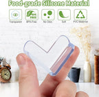 24 Pack Corner Protector for Baby: Baby Proofing Safety Corner Clear Furniture Tablet Corner Protection| Protectors Guards, Baby Proof Bumper & Cushion to Cover Sharp Furniture & Table Edges(L Shape)