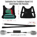 Toddler Leash for Kids-Baby Child Harness with Anti Lost Wrist Link for Boys/Girls (Black3)