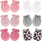 BQUBO Newborn Infant Toddler Mittens No Scratch Cotton Elastic Wrist Gloves Hypoallergenic for 0-6 Months Baby Boys Girls