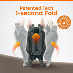 Pamo Babe 1-Second Setup 4-in-1 Playard for Babies - Heavy-Duty Steel Frame for Safe Sleep Space, Portable Crib with Changing Table, Locking Wheels, Breathable Mesh