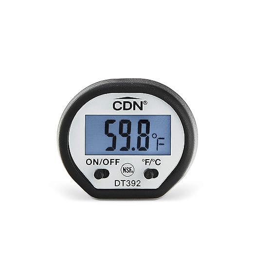 CDN Digital Thermometer | NSF Certified | ProAccurate® | 5" Stem with Protective Sheath | For Meat, Poultry, Candy | Easy One-Button Operation | DT392