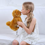 Electronic Walking Orange Cats, Realistic Interactive Puppy Pet Toy Cat, Walking, Barking,Wagging Tail & Talking,Present Pet Gifts for 3+ Year Boys Girls