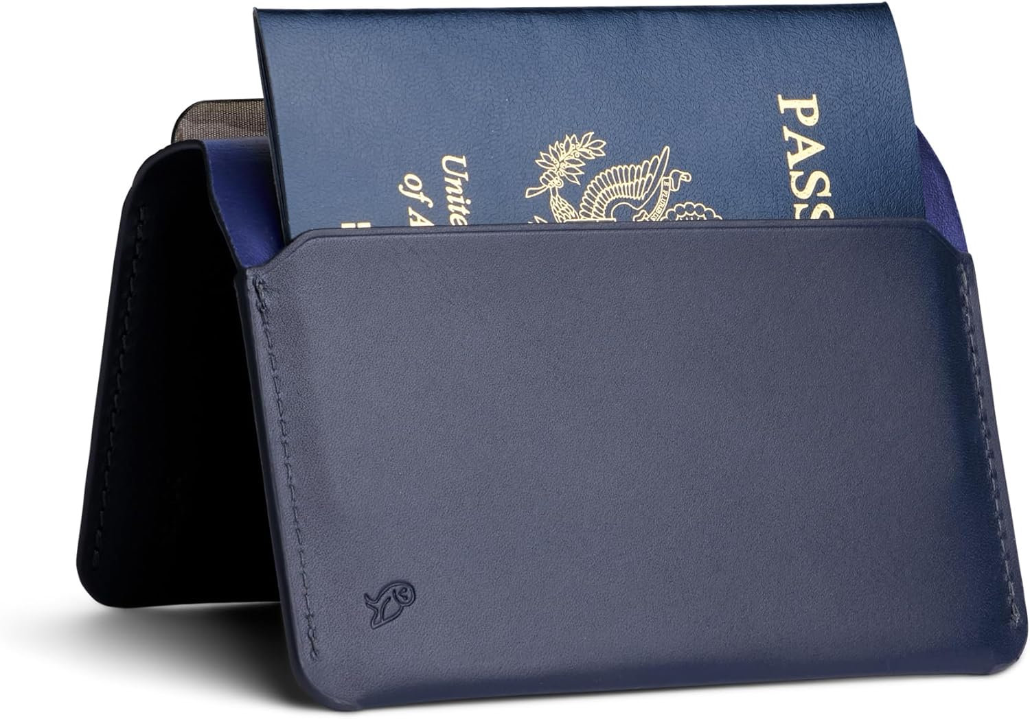 Bellroy Passport Cover (slimline travel wallet/pouch with card slots and space for cash plus travel documents) - Navy