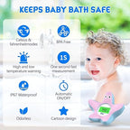 Baby Bath Thermometer, Digital Water Temperature Thermometers with 3 Color Backlit and Temperature Warning, Safety Bath Tube Thermometer Floating Toy for Infant, Toddler