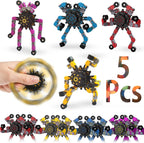 5pcs Random Fidget Spinners,DIY Deformable Robot Fingertip Toys,Decompression Spinner,Deformable Creative Mechanical Gyro Toys,Stress Relief Mechanical Chain Toy for Kids Adults，Party Supplies