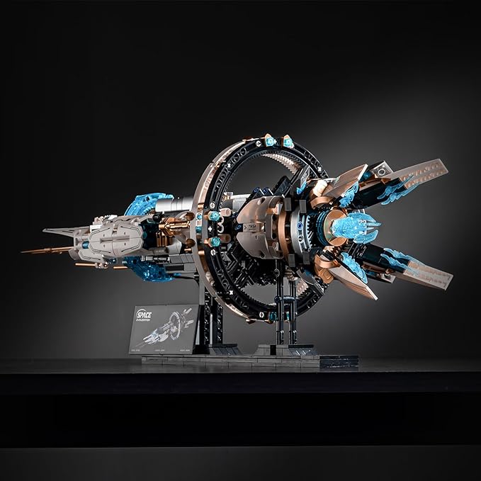 Space Spaceship Building Blocks Set,with Lights and Power Motor,Interstellar Space Station,Space Exploration Toy,Creative Gift Idea for Adults and Space Fans,for Boys and Gril Age 8-12