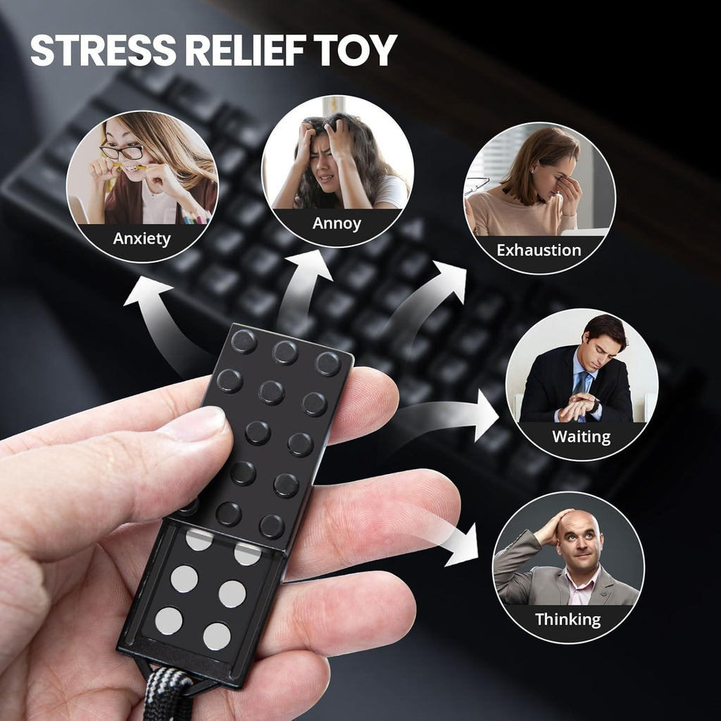 EDCFANS Fidget Slider, Fidget Toys Adults, EDC Metal Magnetic Fidgets Toys for Adult Anxiety ADHD, Sensory Toys Adults, Small Fidget Stress Toys, Desk Toys for Office, Cool Gadgets Gifts for Teens Men