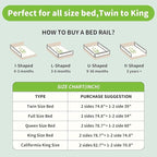 Bed Rail Guard for Toddlers, 1-Piece Adjustable Height Baby Bed Rail, Kids Safety Guard Rails for Twin Full Queen King Size (Gray, 1 Side:74.8")