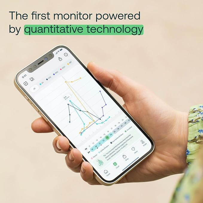 Mira Plus Fertility Monitor & Ovulation Test Kit for Women, Track LH, E3G Hormone Levels, Digital Fertility Tracker + 10 E3G & LH Test Strips, Monitor and Detect Ovulation at-Home with Mira App