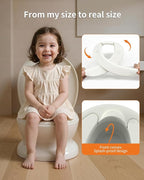 Realistic Potty Training Toilet - Flushing Sounds, Wipes Storage, Disposable Liners, Easy to Clean for Toddler Boys and Girls, White