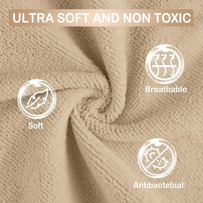 softan Baby Washcloths, 24Pack Baby Wash Cloths Extra Soft & Ultra Absorbent, Baby Towels Face Towel Unisex for Boys Girls Face & Body, Washclothes Gentle on Sensitive Skin, 9''x 9'' Bear