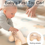 BOXOB Wooden Toys Cars, VehicleToy for Fine Motor Skill Development Wood Baby Push Race Car for Kids Toddlers Baby Boy Girl Birthday Nursery Decor Gift (Color 1)