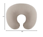 Onacosht Muslin Nursing Pillow Cover Soft 100% Cotton Feeding Pillow Slipcover Fits Standard Infant Nursing Pillow for Baby Boy and Girl, Fog