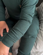 moimoln Pajamas Set 6M-5Y Solid Ribbed Unisex Baby & Toddler, Soft Viscose, Snug-Fit, Everyday Sleepwear