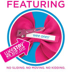 Wee Ones Baby Girls' Small Classic Grosgrain Hair Bow on a WeeStay Clip w/Plain Wrap - Hot Pink,One Size