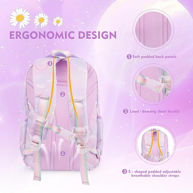 Aesthetic Kawaii Rainbow Backpack