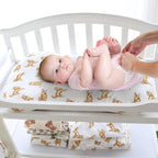 LifeTree Muslin Baby Lounger Cover, Newborn Slipcover Lounger Cover for Boys Girls Infant, Soft 70% Viscose from Bamboo and 30% Cotton, 1 Pack Cover Only, GoldenRetriever Pattern