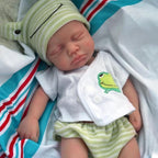 12 Inch Reborn Baby, Full Silicone Baby,Lifelike Closed Eyes Sleeping Cute Baby Boy Realistic Newborn Doll Real Life Doll The Look Real