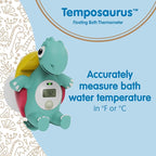 Dr. Brown's CleanUp Temposaurus Floating Bath Thermometer for Accurately Measuring Baby's Bath Water Temperature, BPA free