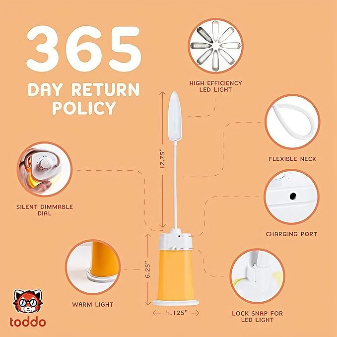 Kids Lantern Book Night Light Lamp for Camping Gear, Kids Reading Light, Toddler Camping NightLight, LED Study Desk Lamp for Students, USB Rechargeable 6-12 Hour Battery for Emergencies Power Outages